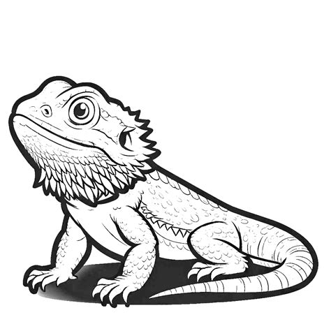 Bearded Dragon Coloring Pages 26 - Coloring Pages Gem