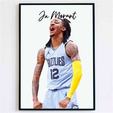 Morant Poster Instant Download Basketball Wall Art Ja Morant Grizzlies ...
