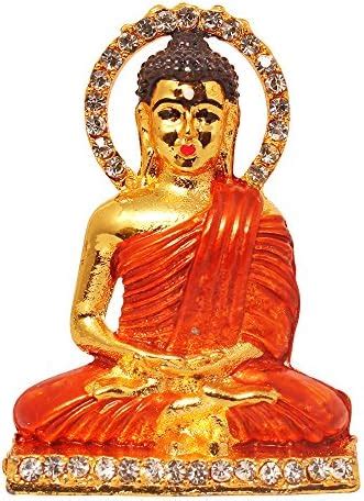 Buy Art N Hub Brass 24-k Gold Plated With Stones Lord Buddha Handicraft ...