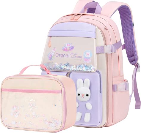Amazon.com | Gazigo Girls Backpack with Lunch Box Elementary School ...