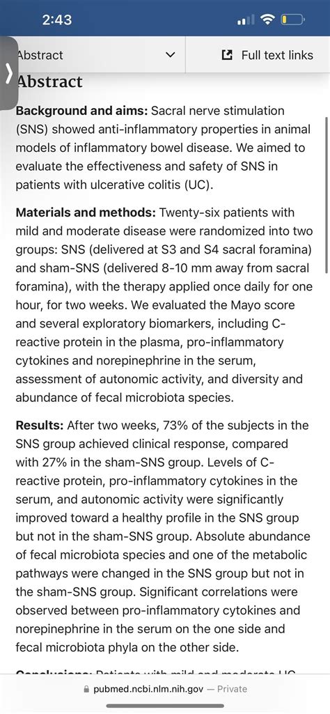 Sacral Nerve Stimulation? : r/UlcerativeColitis