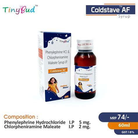 Chlorpheniramine Maleate (2mg) + Phenylephrine (5mg) - Coldstave AF Syrup