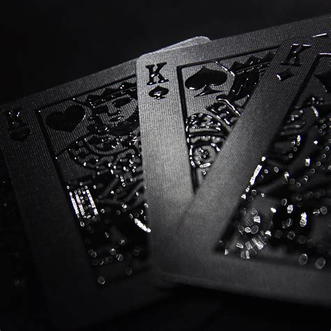 Impressions Playing Cards // Black Stealth + White Phantom | Black ...