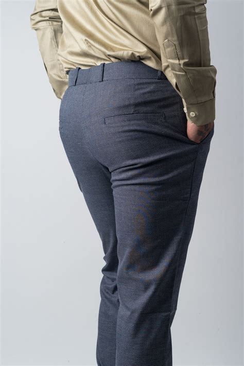 Dark Grey Color Dual Texture Blend Cotton Pant for Men – Punekar Cotton