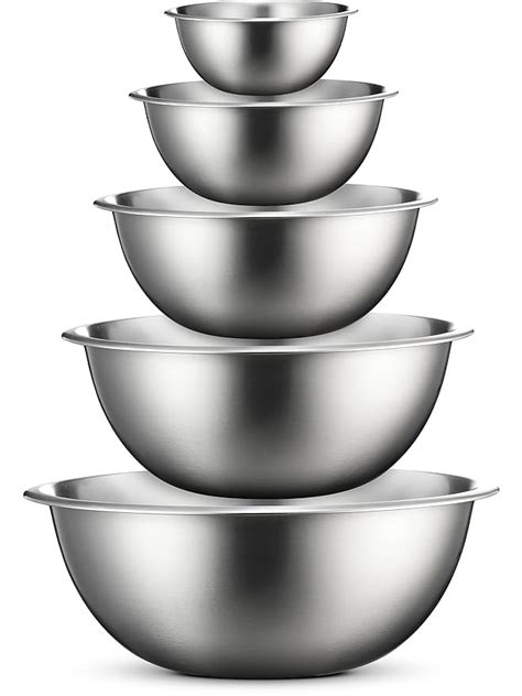 Buy FineDine Stainless Steel Mixing Bowls Set with Lids - Durable and ...