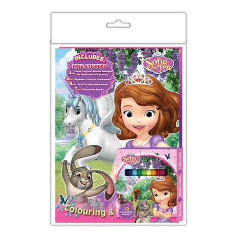 Disney Princess Sofia Activity & Colouring With Colour Pencil Set ...