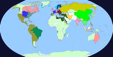 Political World Map 1776