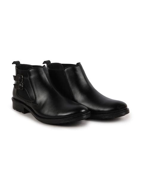 Shop Men's Black Formal Slip On Classic Chelsea Boots Online