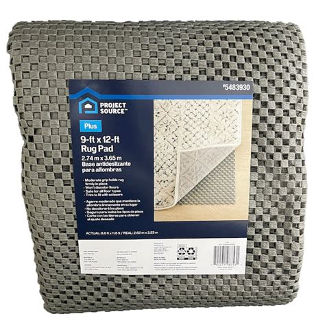 Project Source 9 x 12 (ft) 0.15-in Thick Rectangular PVC Non-Slip Rug ...
