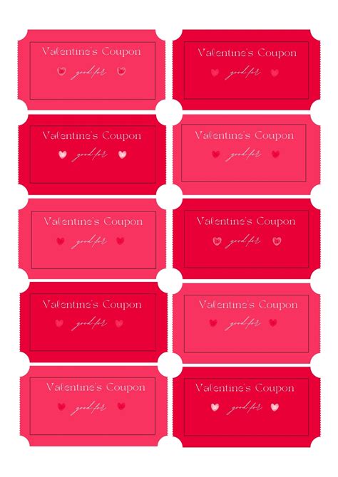 55+ Free Printable Valentine Coupon Ideas For Couples! • Sandjest Gifts