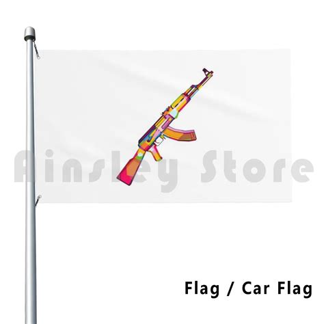 Ak47 Russian Machine Gun Outdoor Decor Flag Car Flag Ak47 Ak 47 Ak 47 Gun Gun Machine Machine ...