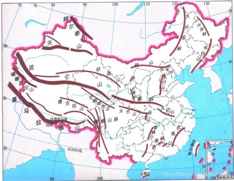 中国主要山脉分布图_彼岸_百度空间