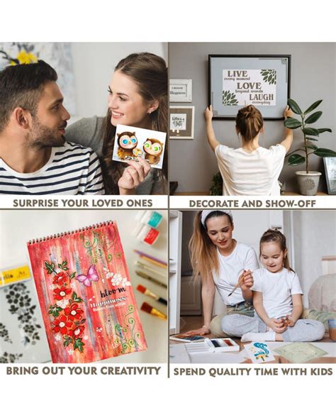 CrafTreat 12pcs Geometric Pattern Stencils for Paintings, Small Polka ...