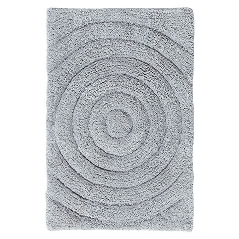 Echo 17-in x 24-in Silver Cotton Bath Rug in the Bathroom Rugs & Mats ...
