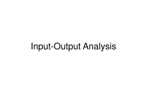Image result for Input/Output Analysis