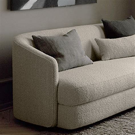 ElegantEnsemble Beige Boucle 2 Seater Sofa – Nestroots