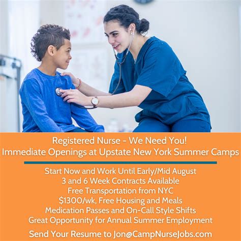 #summercampnurse #upstateny #nursingopportunities #joinourteam | Camp ...