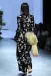 Buy Black Jacquard Embroidery V-neck Floral Jaal Woven Blazer Pant Set ...