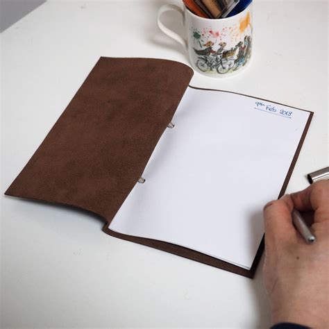 personalised refillable leather bound notebook by stabo ...