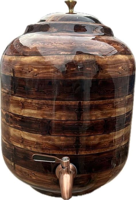 Buy 18 Liter Dark Wood Copper Tank, Copper Container, Copper Water Tank ...