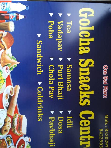 Golcha Snacks Centre, Pune - Restaurant menu, prices and reviews