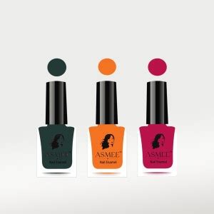 Asmee Premium Gel Nail Polish Combo of 3 Forest Green, Mustard Yellow ...