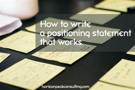 Image result for How to Write a Positioning Statement