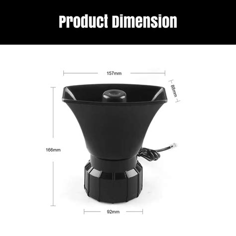 AllExtreme EXBE-100W Warning Alarm Electric Horn Car Emergency Siren 7 ...
