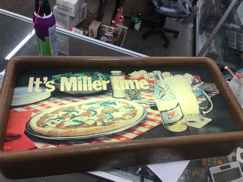 vintage 1982 its miller time lighted sign works | #4600148468