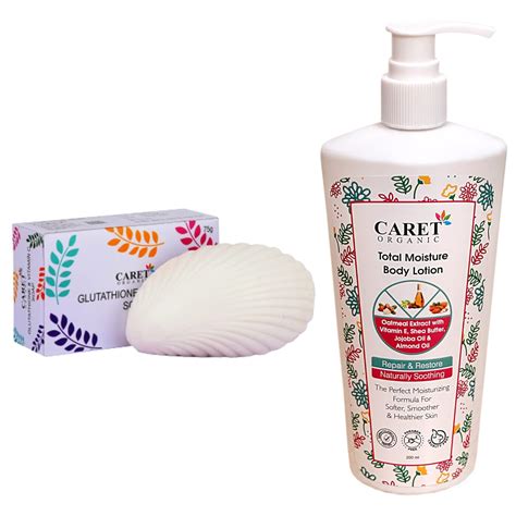 Buy Caret Organic Glutathione Soap With Vitamin C & Aloe Vera (75G) AND ...