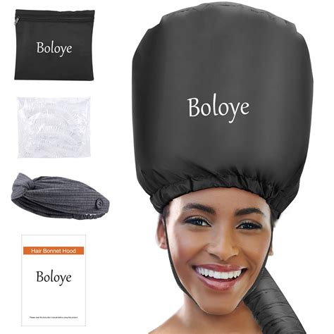 Bonnet Hair Dryer - [2021]Boloye Soft Bonnet Hood Hair Dryer Attachment ...