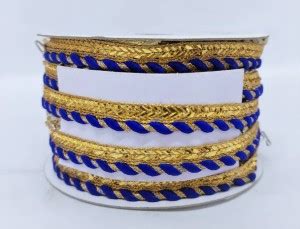 gofii Blue Big Bullet Dori Piping Lace For Bridal Saree, Blouse ...