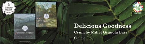 Monsoon Harvest Crunchy Millet Granola Bars - Dark Chocolate & Espresso ...
