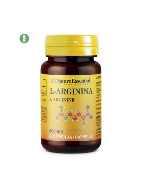 L-ARGININA - NATURE ESSENTIAL - 500 MG – 50 CÁPSULAS