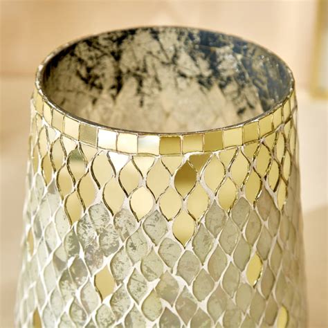 Buy Corsica Mabel Glass Mosaic Hurricane Candle Holder from Corsica by ...