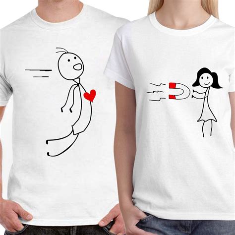 DreamBag Couple T Shirts Magnet Couple Unisex Couple T Shirts | Couple ...