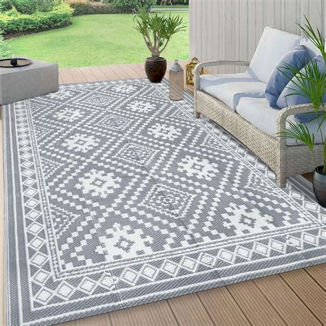 Amazon.com: famibay 5x8 Outdoor Rug Waterproof Plastic Straw Rug Patio ...
