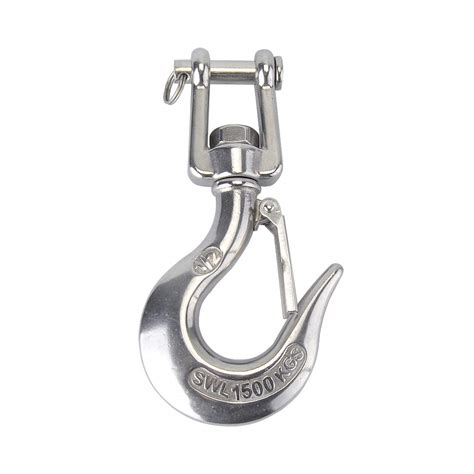 304 Stainless Steel Swivel Clevis Hook Lifting With Safety Latch ...