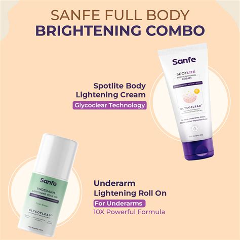 Sanfe Full Body Brightening Combo For Dark & Tanned Neck, Underarms ...
