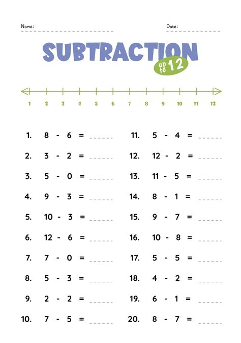 Subtraction Worksheets 1st Grade - 10 Free PDF Printables | Printablee