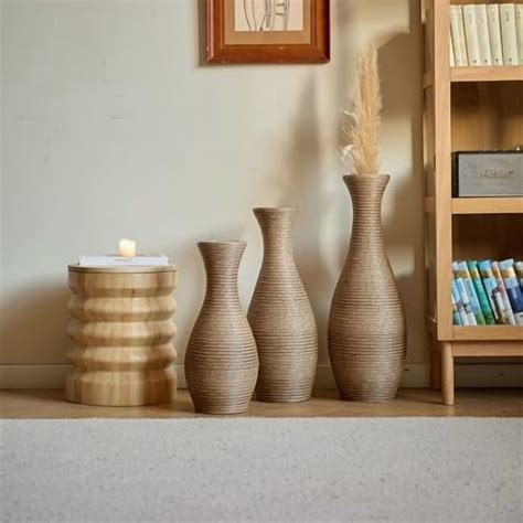 3 Pack Rattan Floor Vases Home Decor Large Tall, Extra Large Pampas ...