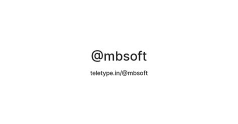 @mbsoft — Teletype