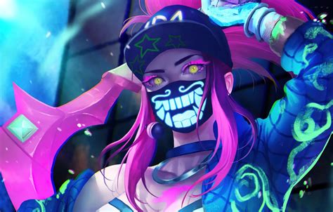 Wallpaper Art, Akali, League of Legends, Akali KDA for mobile and ...