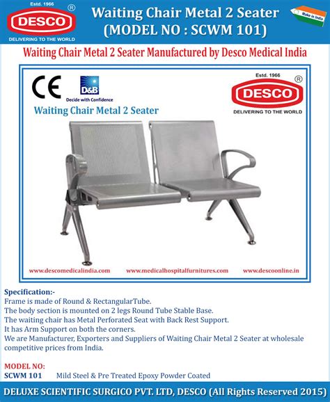 Medical Waiting Chair & Benches Metal 2 Seater - Manufacturers ...