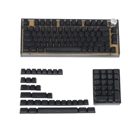 133 Key Black White PBT Double Shot Side-lit Shine Through Backlit ...