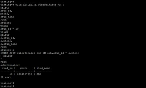 Image result for With Recursive PostgreSQL