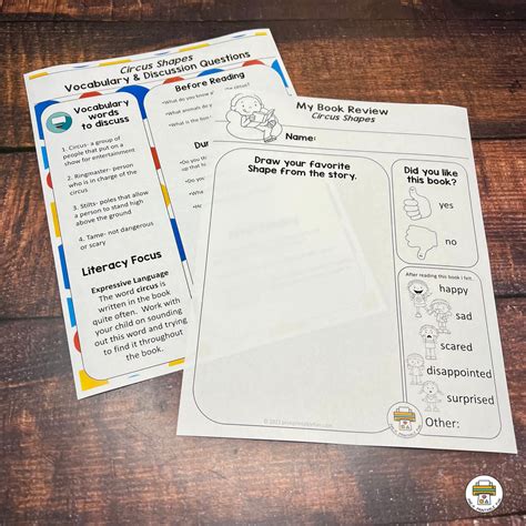 Circus Shapes Pre-K Book Companion