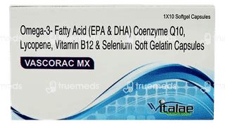 Vascorac Mx Soft Gel Capsule 10 - Uses, Side Effects, Dosage, Price ...