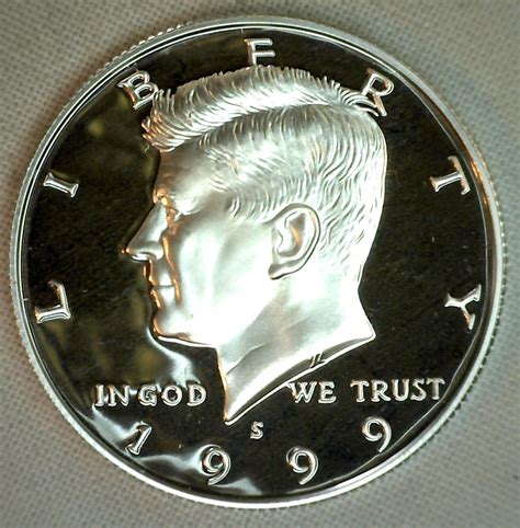 1999 S Proof SILVER Kennedy Half Dollar Coin 50 Cent JFK from US Mint ...