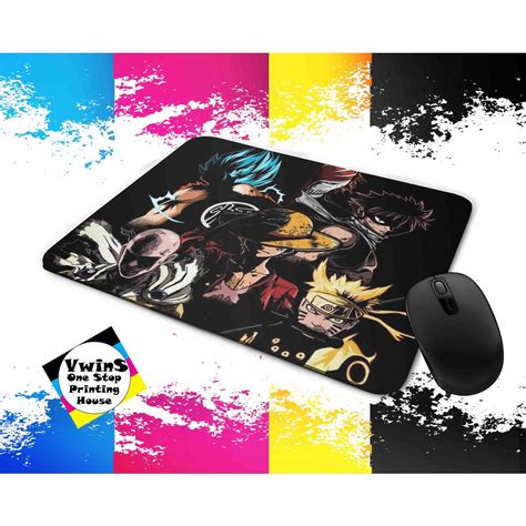 Cross Anime Design Mouse Pad! Luffy, Naruto, Goku, Ichigo, Natsu ...
